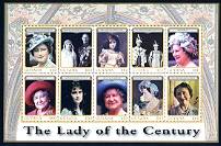 Queen Mother Elizabeth Mint Sheet of 10 Stamps Guyana, 1999